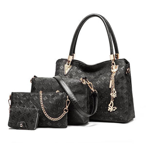 4 Pcs / 1 Set Women Leather Handbag(Free Shipping Today)