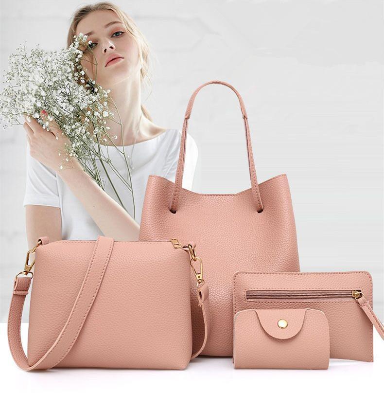 4 Pcs / 1 Set Women Leather Handbag(Free shipping today)
