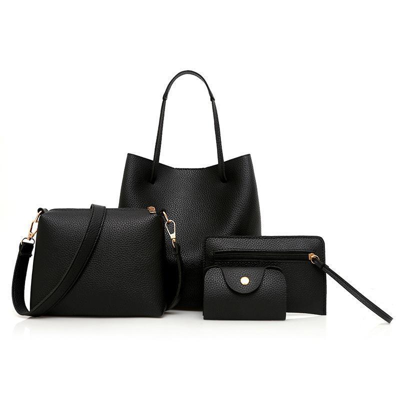 4 Pcs / 1 Set Women Leather Handbag(Free shipping today)