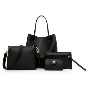 4 Pcs / 1 Set Women Leather Handbag(Free shipping today)