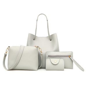 4 Pcs / 1 Set Women Leather Handbag(Free shipping today)