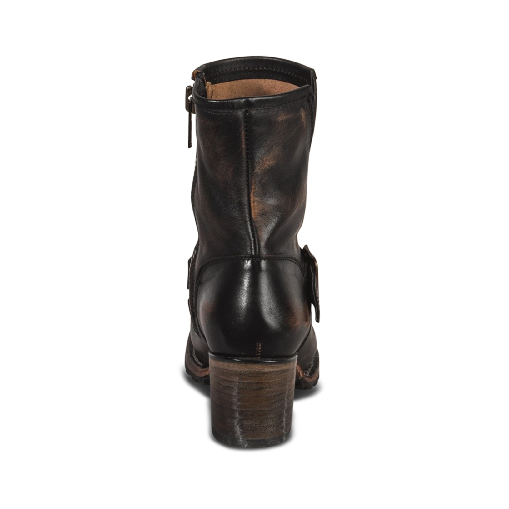 Carlito black back heel with wood wrapped heel