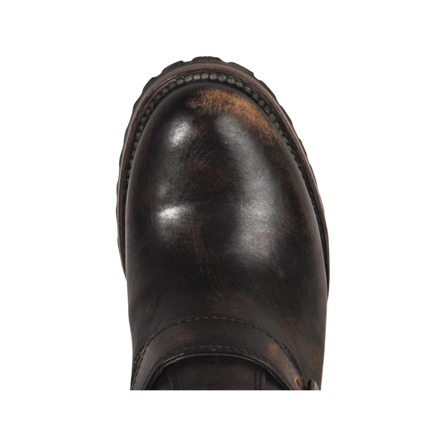 Carlito black ankle bootie with round toe