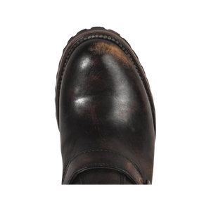 Carlito black ankle bootie with round toe