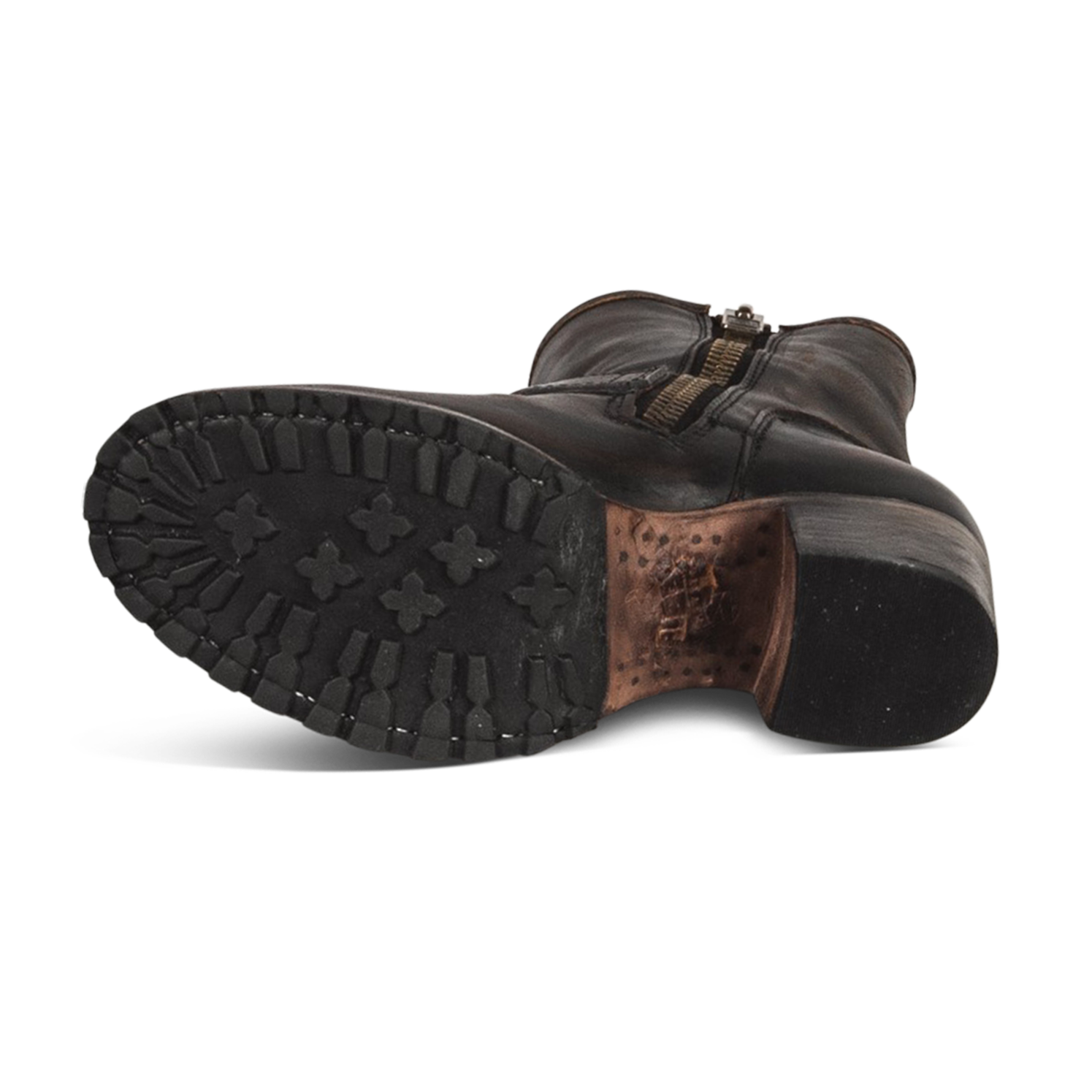 Carlito black FREEBIRD by Steven imprinted sole with rubbed tread