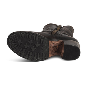 Carlito black FREEBIRD by Steven imprinted sole with rubbed tread