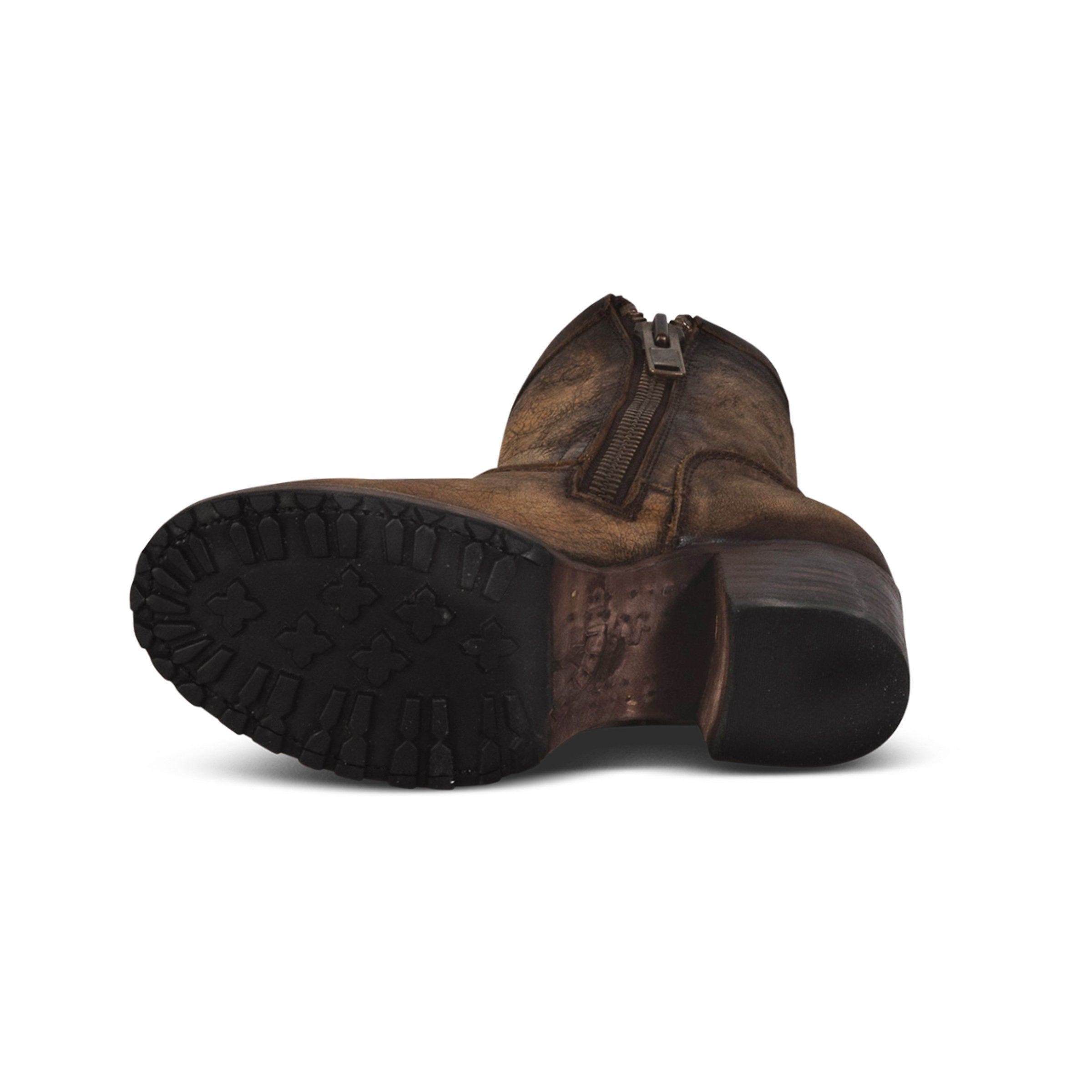 Carlito brown distressed FREEBIRD by Steven imprinted sole with rubbed tread