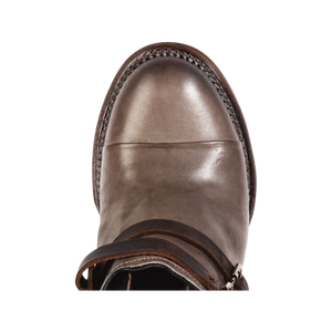 Crue grey multi round toe leather bootie
